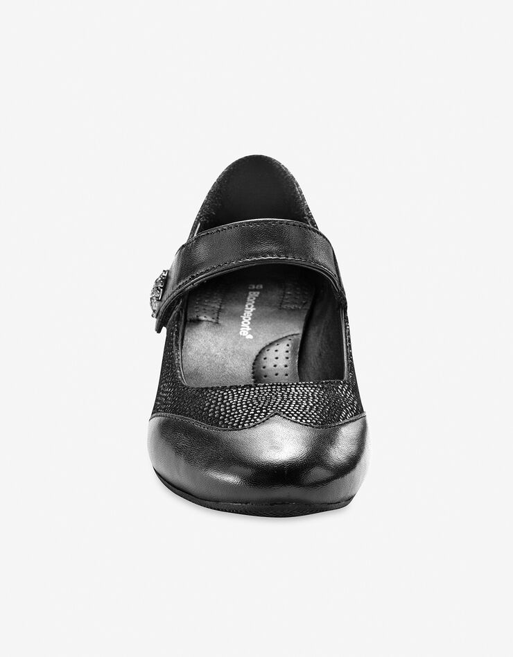 Babies en cuir à talon - noir (noir) Babies en cuir à talon - noir (noir)
