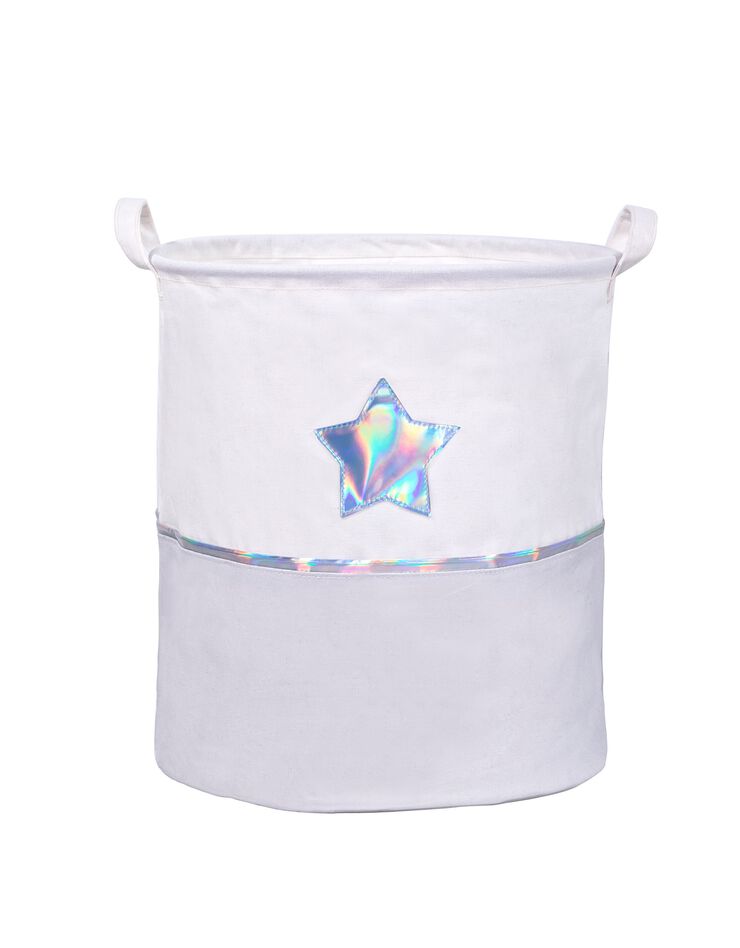 Panier de rangement motif étoile brillante (blanc/gris)