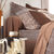 Linge de lit Tommy imprimé géométrique - coton (beige)