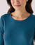 T-shirt thermique col rond - manches longues (bleu p&eacute;trole)