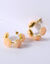 Boucles d'oreilles, forme créoles  (rose)