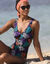 Maillot de bain 1 pièce imprimé Malaya (noir / multicolore)
