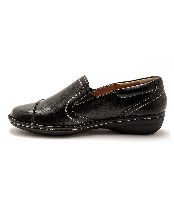 Sans-gêne élastiqués cuir noir - grande largeur (noir) Sans-gêne élastiqués cuir noir - grande largeur (noir)