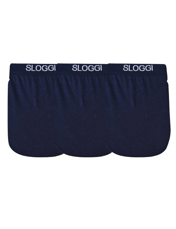 Slip fermé forme midi  - lot de 3 (marine)