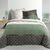 Parure de lit Art Déco - percale de coton (kaki / écru)