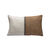 Coussin rectangulaire bicolore  (écru / taupe)