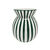 Vase en céramique, à rayures  (vert / blanc)