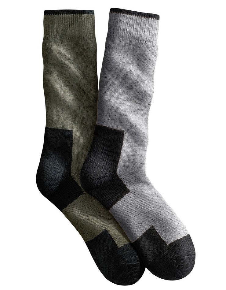 Mi-chaussettes de sécurité - lot de 2 paires (kaki / gris clair) Mi-chaussettes de sécurité - lot de 2 paires (kaki / gris clair)
