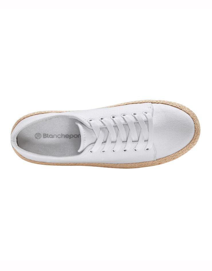 Tennis compensées semelle corde (blanc) Tennis compensées semelle corde (blanc)