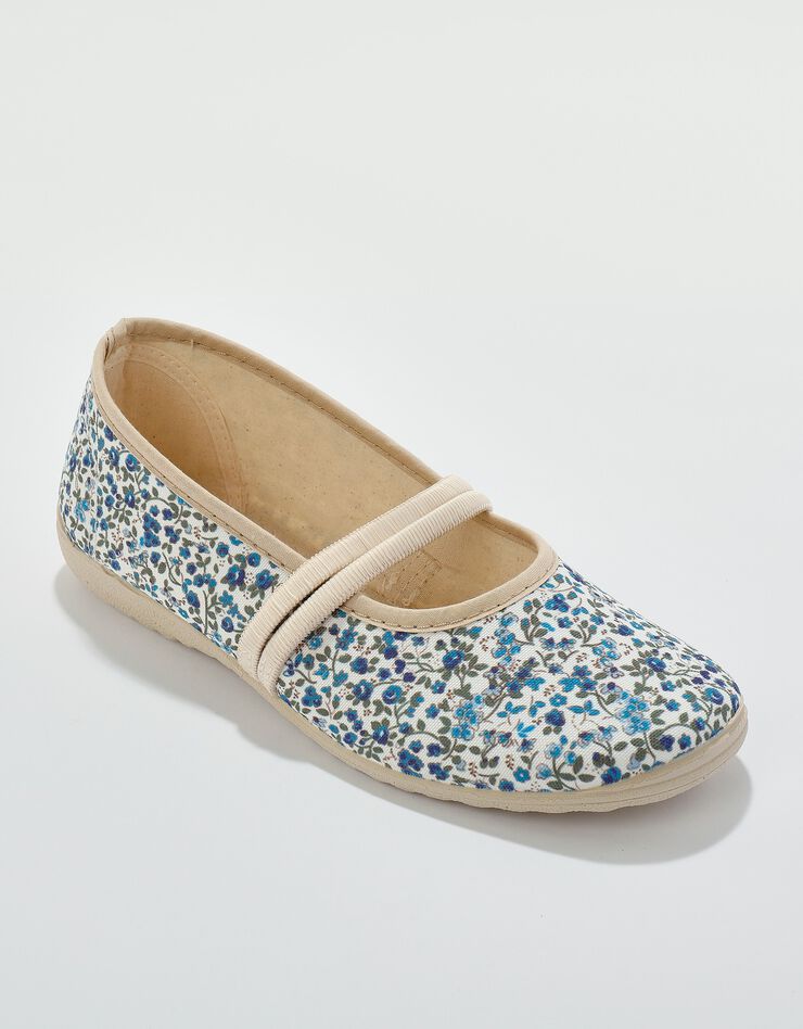 Chaussons forme babies imprimés (bleu) Chaussons forme babies imprimés (bleu)