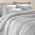 Linge de lit uni polyester-coton Colombine (gris perle)