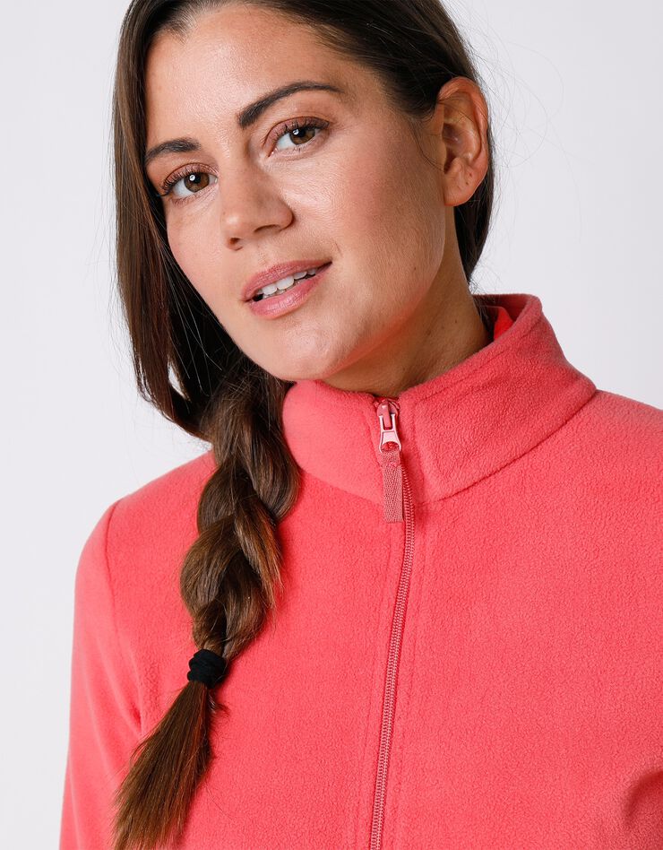 Veste polaire zippée manches longues (corail foncé) Veste polaire zippée manches longues (corail foncé)