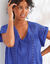 Robe macramé, crépon coton (bleu dur)