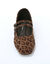 Ballerines plates, motif léopard  (marron / noir)