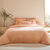 Linge de lit uni polyester-coton Colombine (melon)