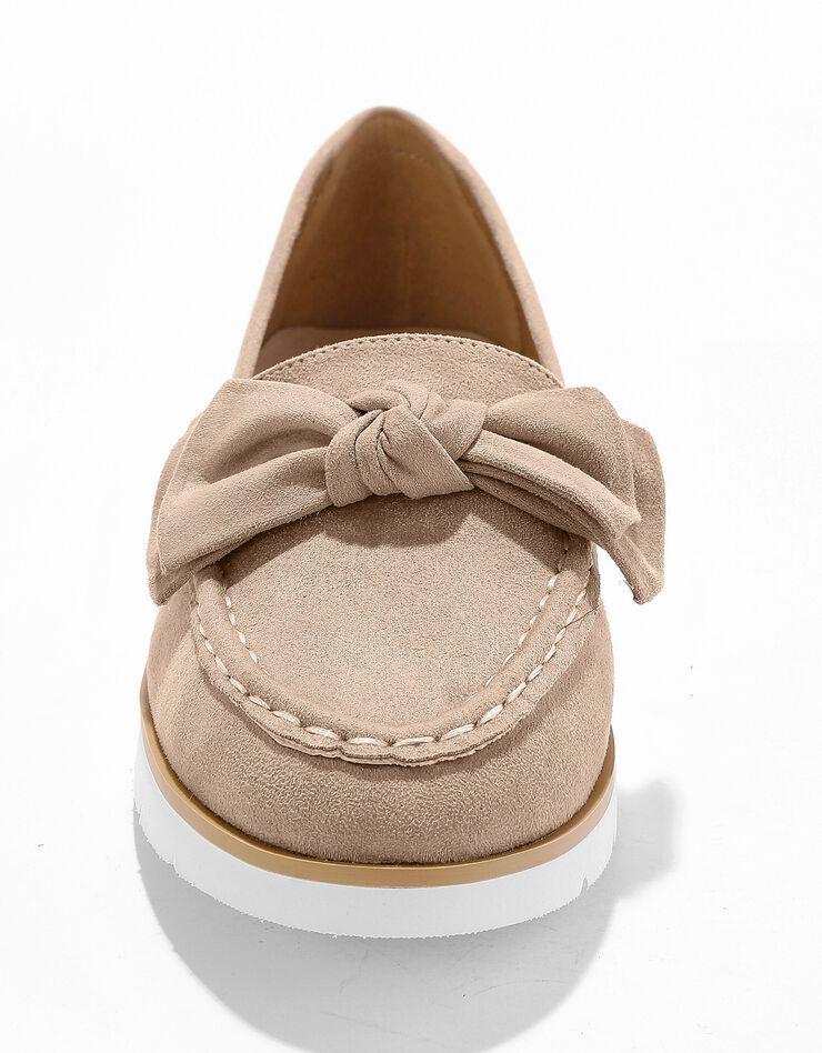 Mocassin noeud à semelle compensée (beige) Mocassin noeud à semelle compensée (beige)