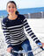 Pull marinière manches longues rayé (marine / écru)