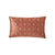 Coussin rectangulaire velours imprimé fleurs (caramel)