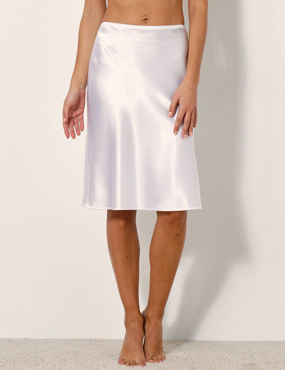 Jupon effet lissant et antistatique - long 60 cm (blanc)