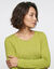 T-shirt uni col rond stretch (vert mousse)