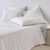 Linge de lit blanc plis plats - coton 57 fils/cm&sup2; (blanc)