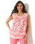 Tunique boutonn&eacute;e, imprim&eacute;e (rose)