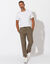 Pantalon toile ceinture élastiquée (kaki)