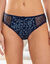 Culotte midi coton dentelle imprim&eacute; Coria - lot de 2 (bleu)
