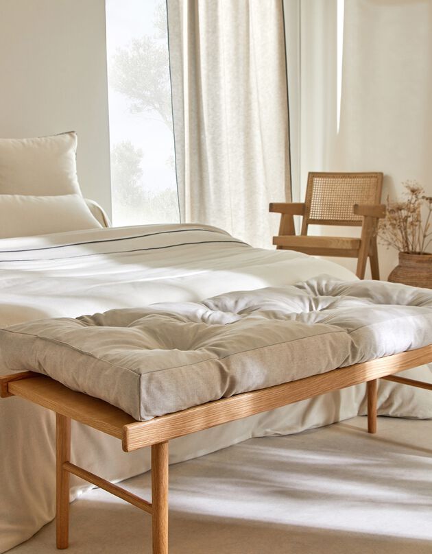 Long coussin de sol, collection "Intemporelle" (beige)