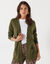 Gilet porter ouvert, maille toucher doux (kaki)
