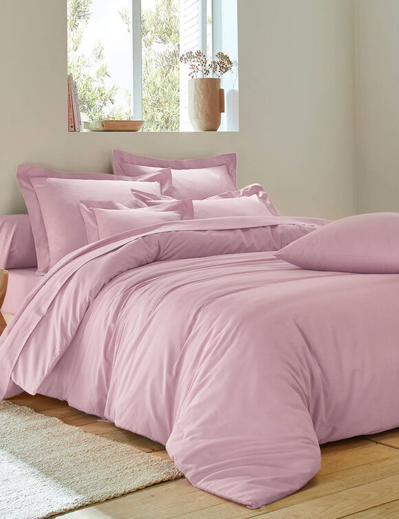 Linge de lit uni coton  (lavande)