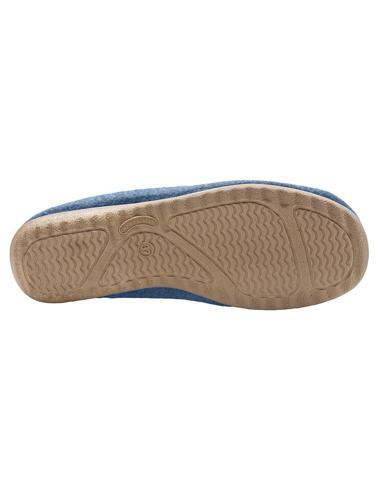 Ballerines feutrine avec fleur appliquée (bleu indigo) Ballerines feutrine avec fleur appliquée (bleu indigo)