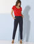 T-shirt col rond manches courtes uni coton (coquelicot)