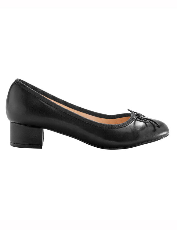 Ballerines petit talon (noir)