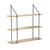 Etagère style industriel métal et bois - 3 tablettes (noir/bois)