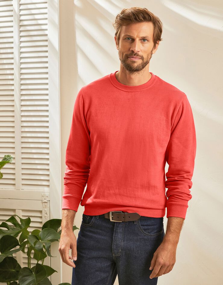 Sweat molleton col rond (orange) Sweat molleton col rond (orange)