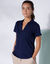 Polo manches courtes, maille jersey (marine)