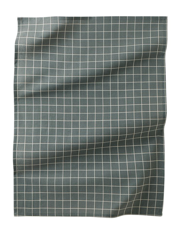 Torchon imprimé carreaux - lot de 3 (écru + gris + terracotta) Torchon imprimé carreaux - lot de 3 (écru + gris + terracotta)