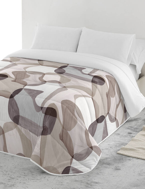 Couette microfibre imprimé camouflage 200 g/m² (beige / marron)