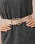 Ceinture &eacute;lastiqu&eacute;e double boucle (beige)