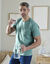 T-shirt col rond manches courtes (aqua)
