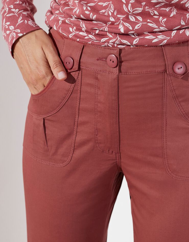 Pantacourt droit stretch (terracotta) Pantacourt droit stretch (terracotta)