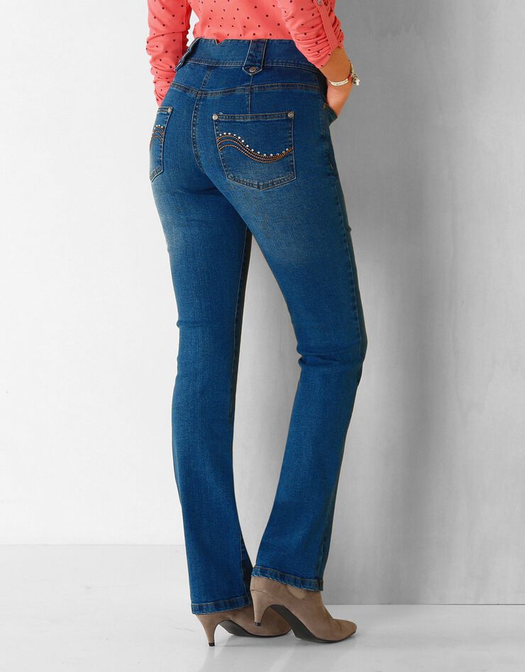 Jean droit taille haute - petite stature (stone) Jean droit taille haute - petite stature (stone)