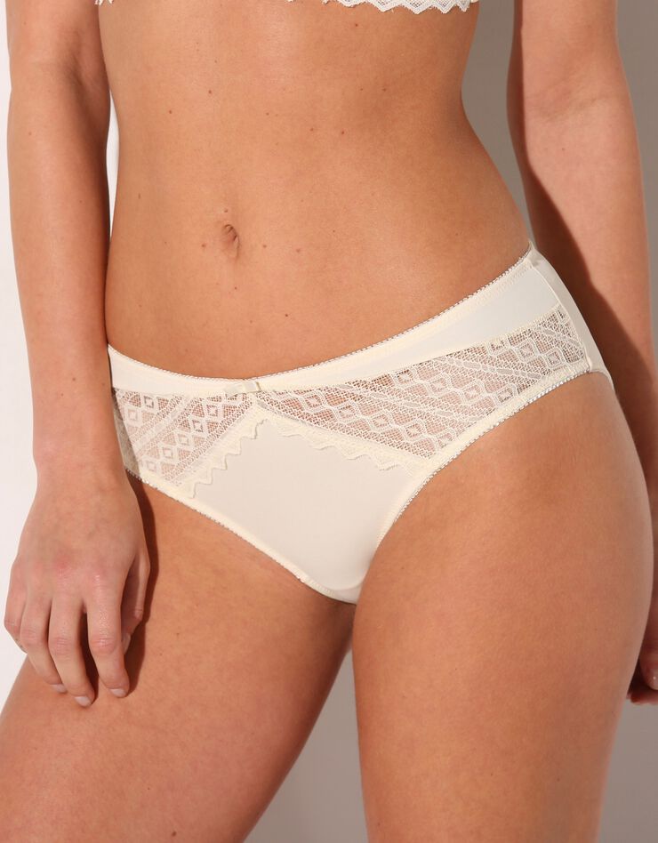 Culotte microfibre et dentelle Morella - lot de 2 (ivoire) Culotte microfibre et dentelle Morella - lot de 2 (ivoire)