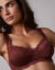 Soutien-gorge maille satinée et dentelle Salford sans armatures - lot de 2 (chocolat + taupe)