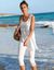 Tunique plastron macramé (blanc)