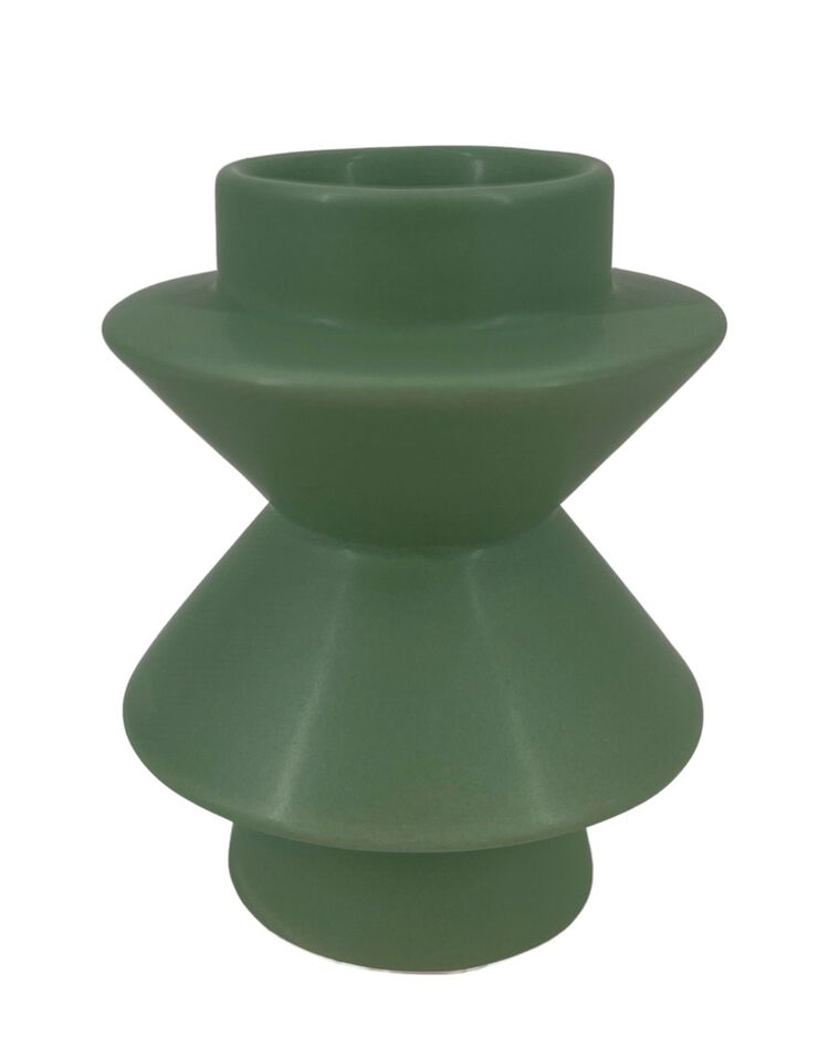 Bougeoir asymétrique céramique verte (vert)