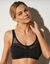 Soutien-gorge coton uni et plumetis ouverture devant - sans armatures (noir)