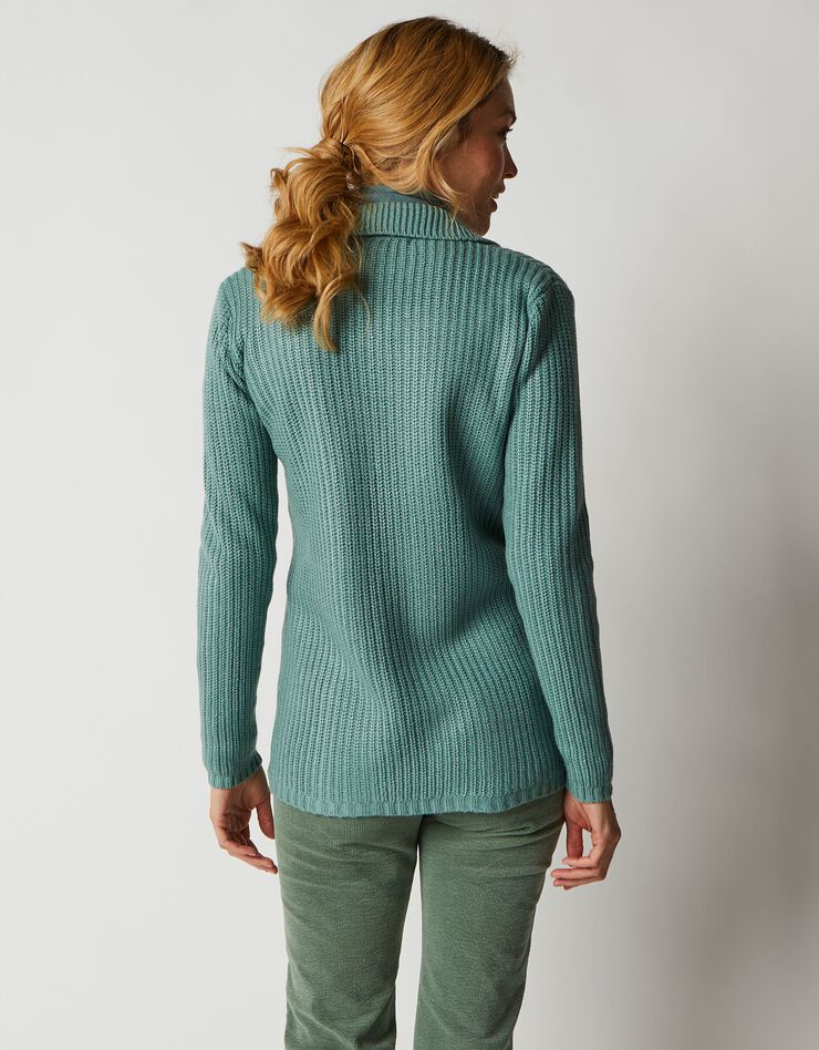 Gilet boutonné maille anglaise (vert jade) Gilet boutonné maille anglaise (vert jade)