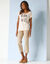 T-shirt loose imprimé "LOVE" (écru)